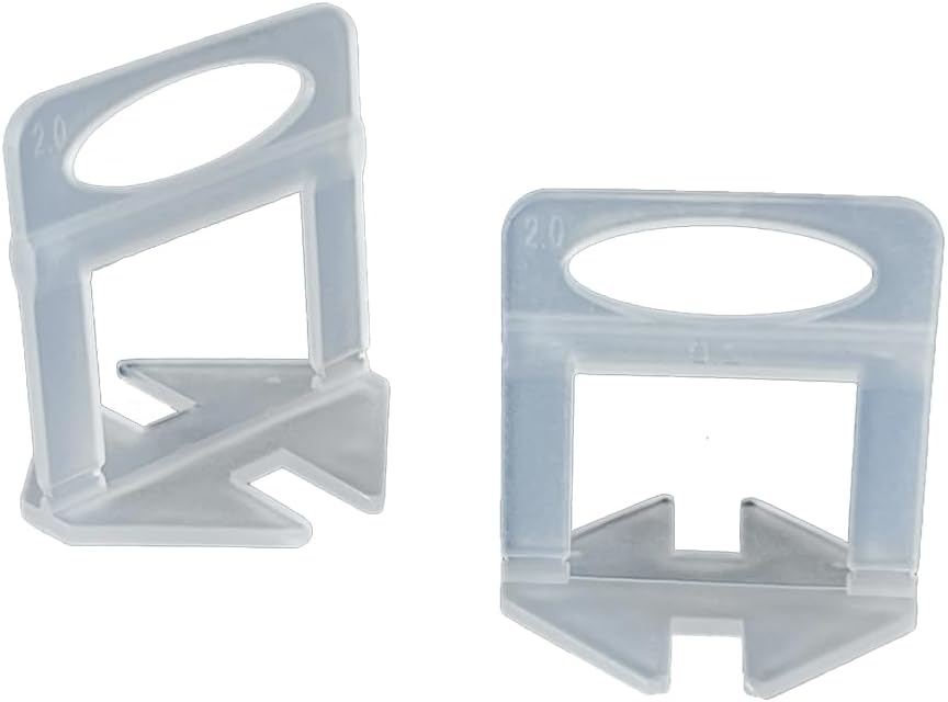 Tiled Up Tile Levelling Clips 100 Pack – 2mm Tile Spacers for Floors & Walls
